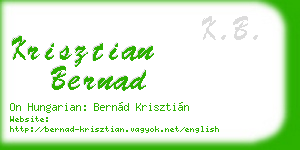 krisztian bernad business card