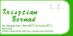 krisztian bernad business card